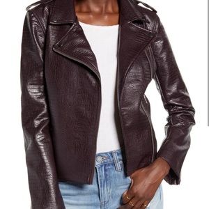 BRb Dakota faux leather moto jacket